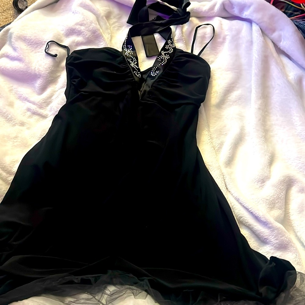 Sparkle Strap Halter Dress